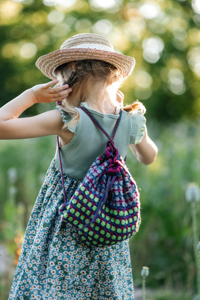 PDF Granny Square Backpack crochet pattern