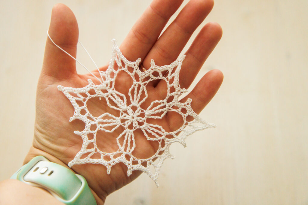 Crochet snowflake, 11 cm