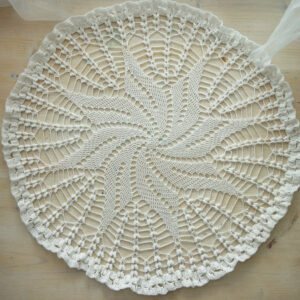 White crochet doily, 50 cm