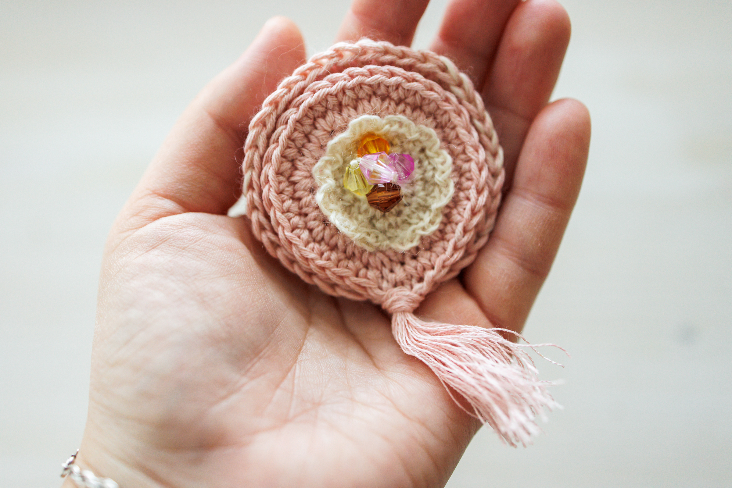 Crochet brooch