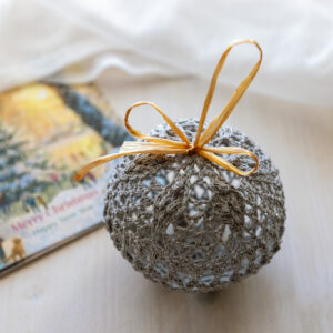 Magic crochet Christmas Tree Ball - Snowball, 11 cm