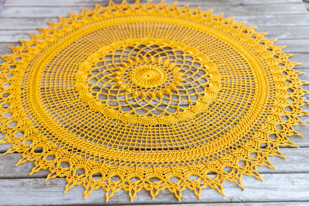 Wonderful crochet tablecloth Elisabetta, 64 cm