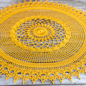 Wonderful crochet tablecloth Elisabetta, 64 cm
