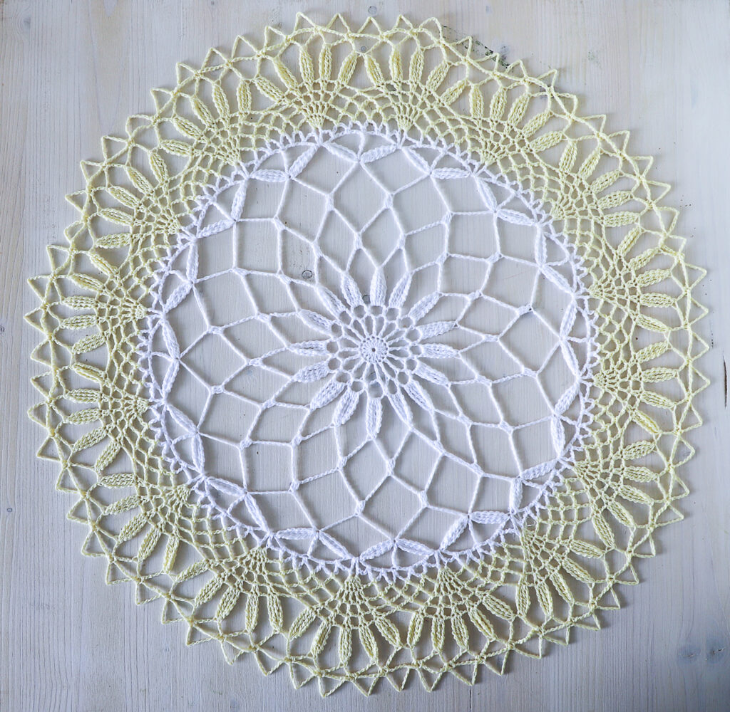 Beautiful vintage style crochet tablecloth, 56 cm