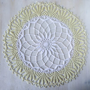 Beautiful vintage style crochet tablecloth, 56 cm