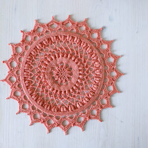 Amazing small crochet doily Alex, 24 cm