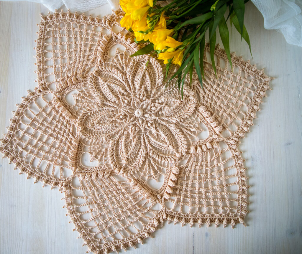 Amazing Olga crochet doily, 55 cm