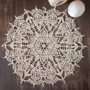 Beige crochet doily Denisa