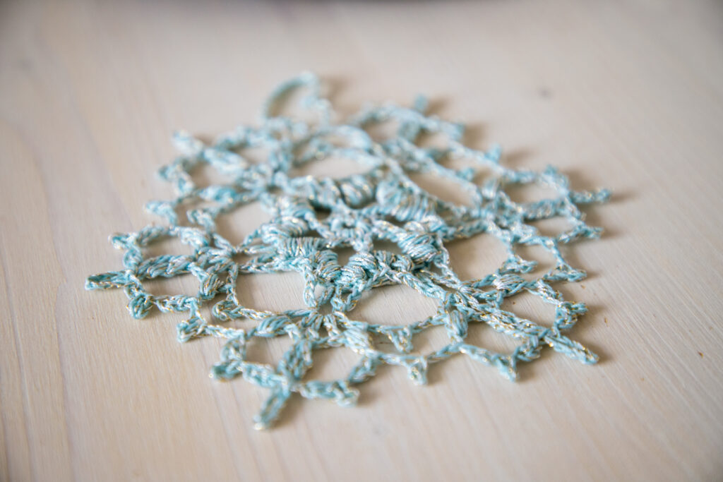 Wonderful crochet snowflake, 14 cm