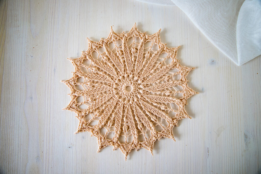 Beige crochet doily Dominika