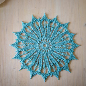 Blue crochet doily Dominika