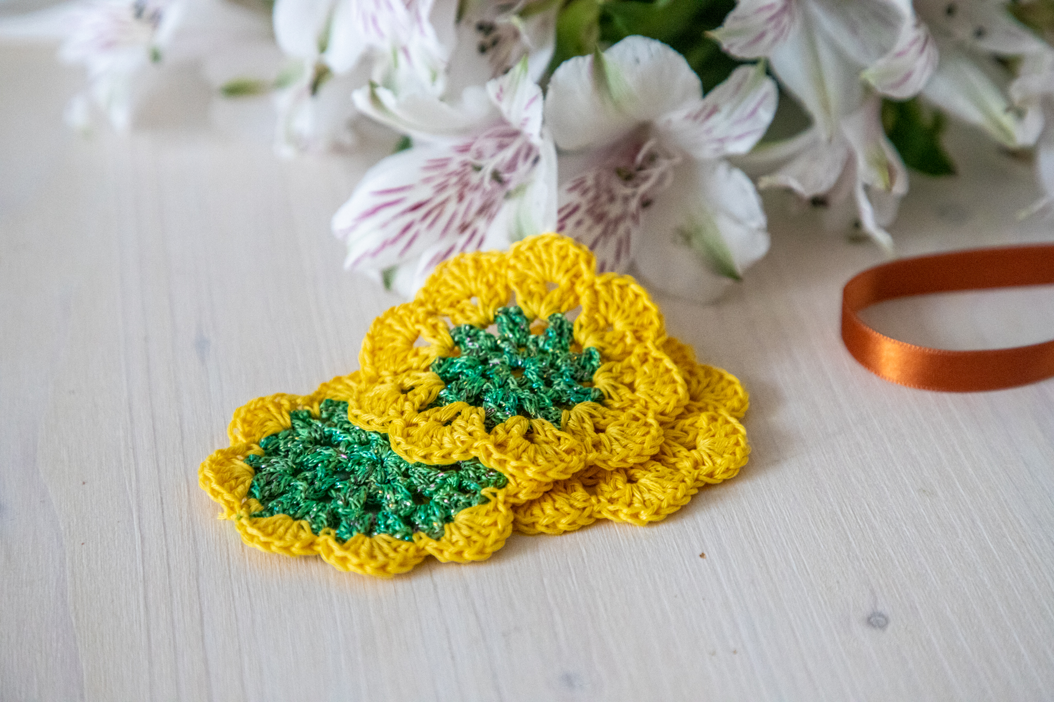 Set of 3 crochet coasters, 2.5 in - Image 5