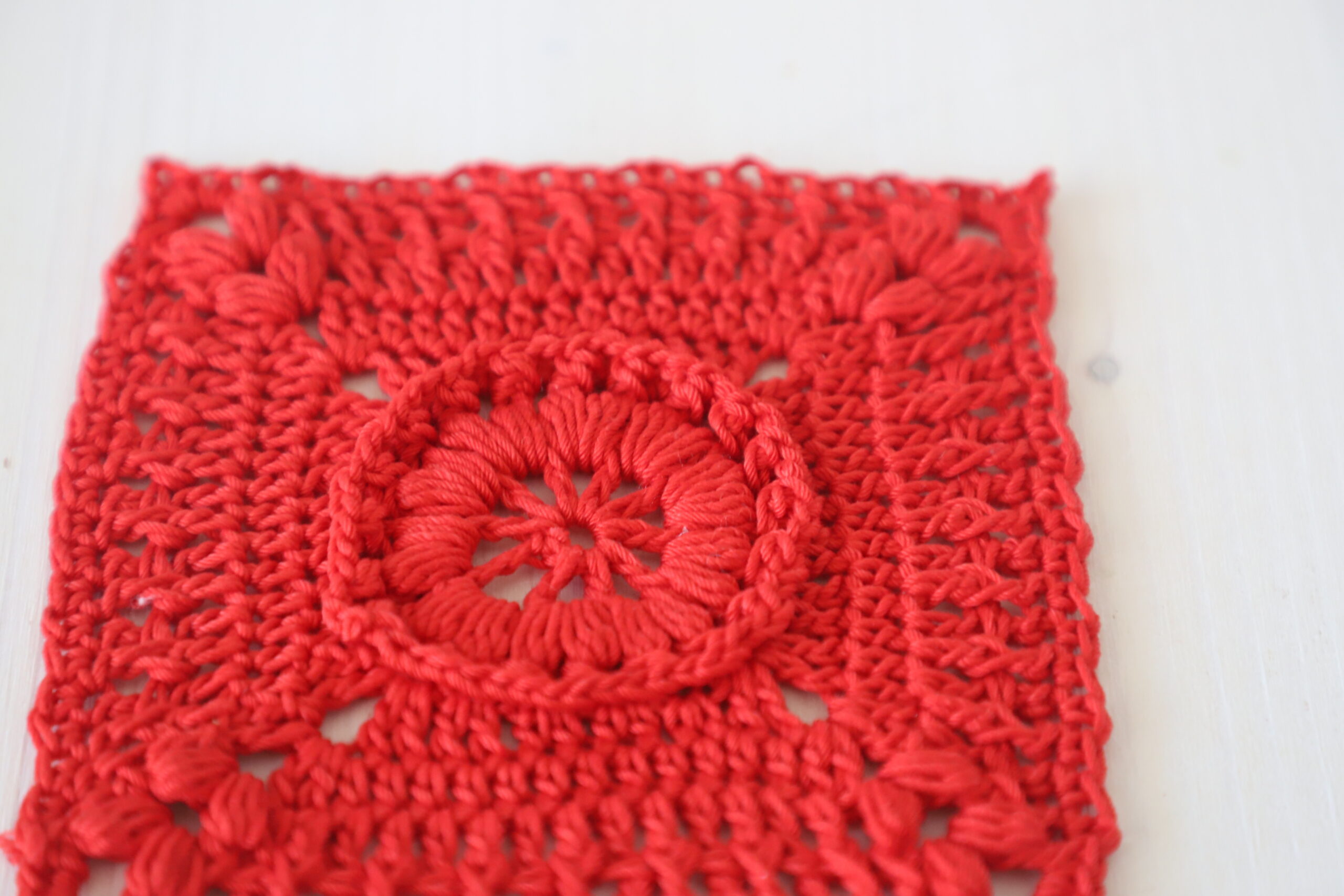 One color square crochet doily, 6.2 in - Image 8