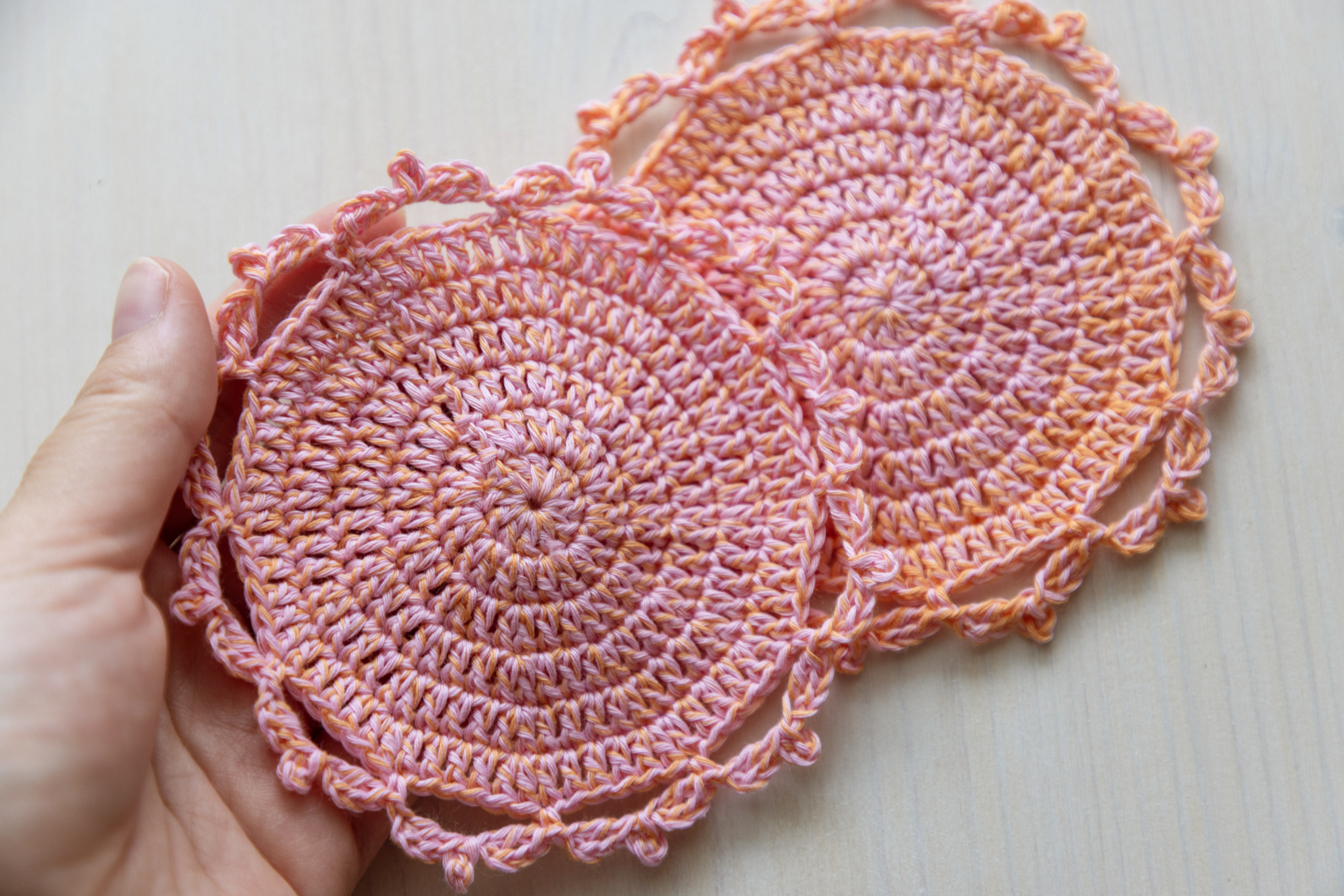 Quick and easy crochet coasters