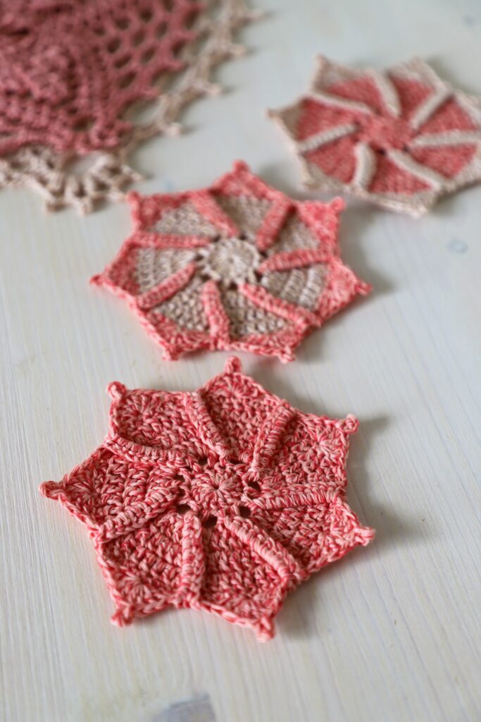 PDF Andrea crochet coaster pattern designed by Olga Shalaeva