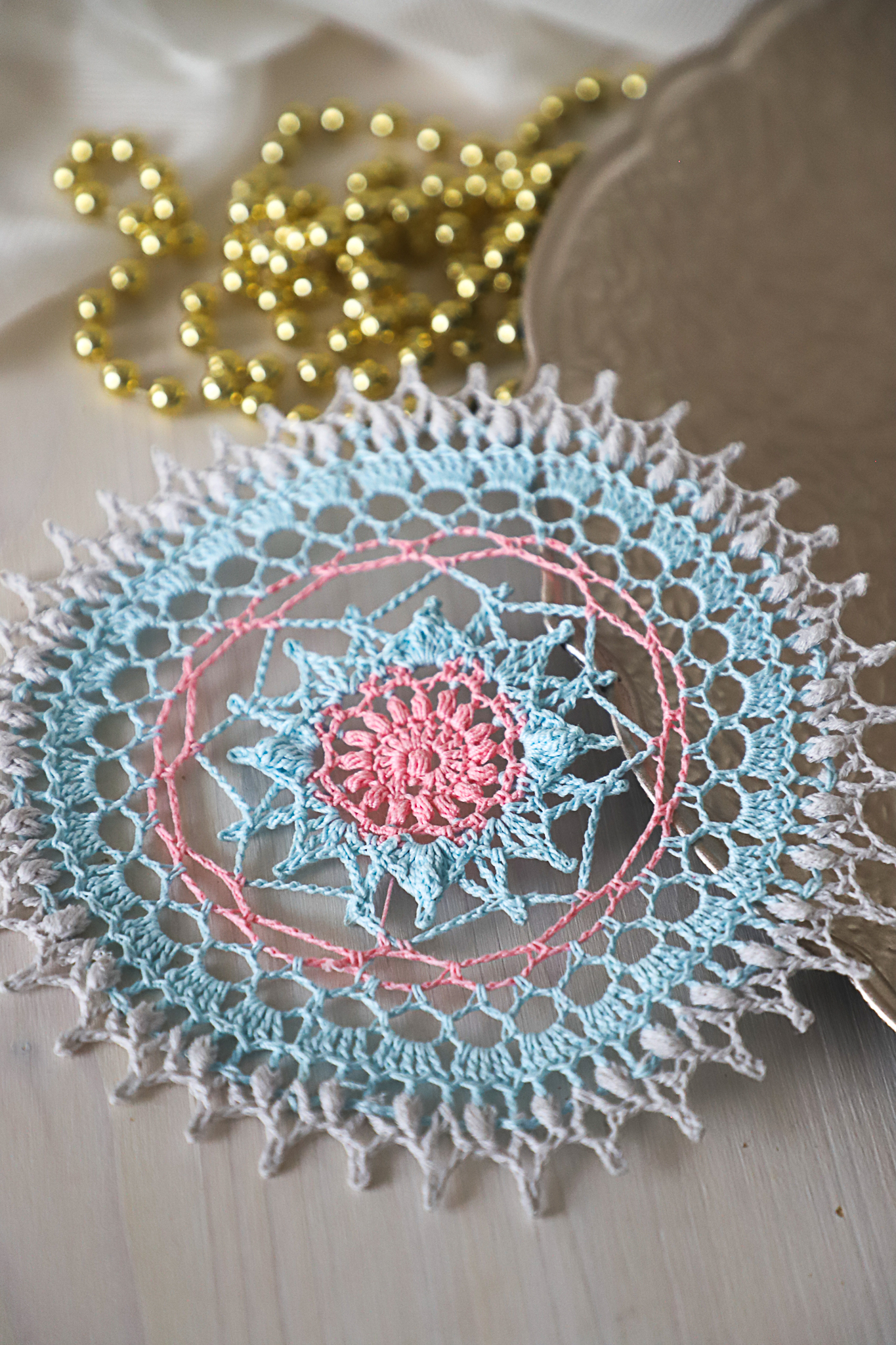 Achensee crochet doily, 17 cm