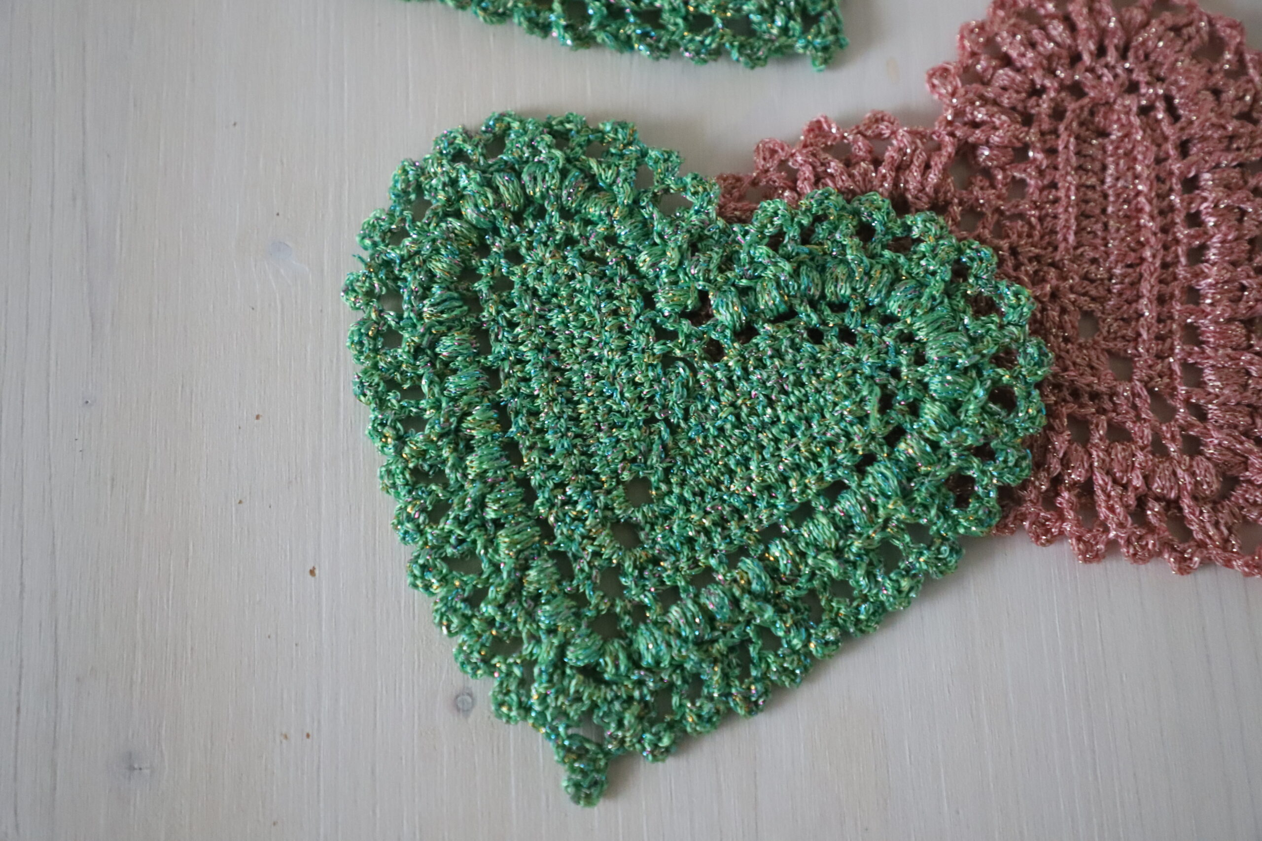 Crochet heart, 5x5 in