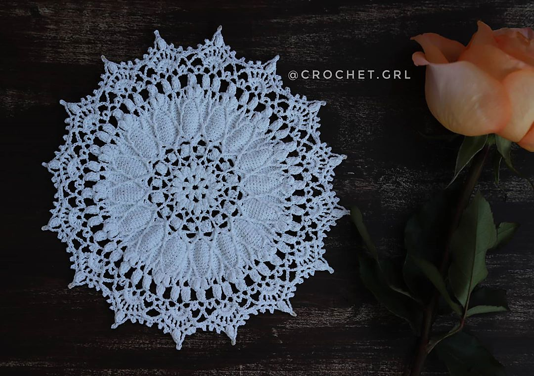 PDF pattern - Sarah doily by gull808 - crochet doily pattern, vintage, decor shabby boho lace interior gift retro centrino Deckchen serwetka
